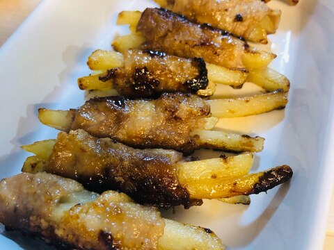 冷凍フライドポテトで!ポテト肉巻き